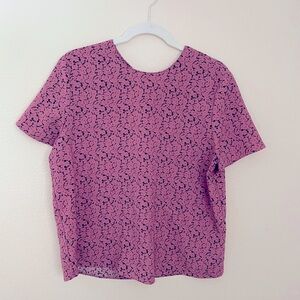 Nordstrom Pink Boxy Short Sleeve Blouse